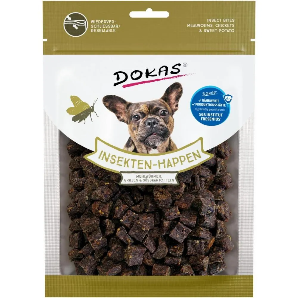 Dokas Insektgodbidder og Sød kartoffel 100 g - bæredygtige hundesnacks
